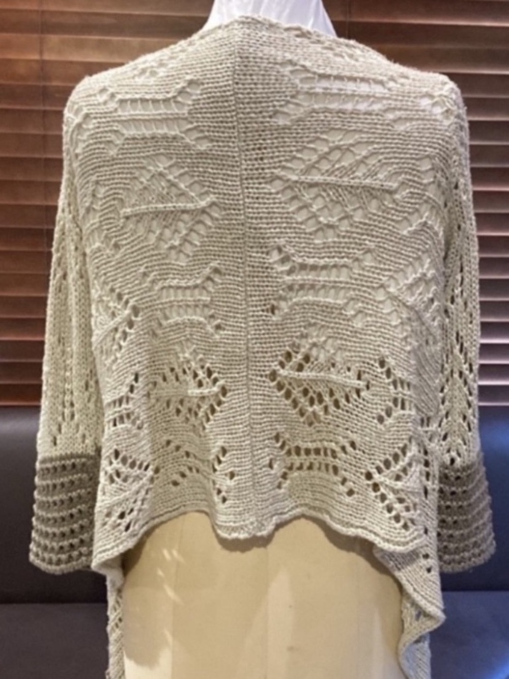 Cotton Open-Front Crochet Cardigan Sweater / shrug / wrap - Picture 4 of 16